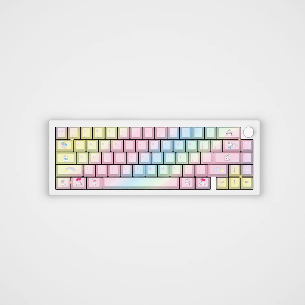 Picture of Unicorn Design Keycaps and Mechanical Keyboard